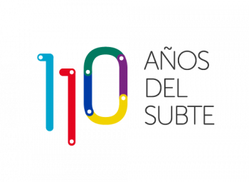 Logo 110 años del subte