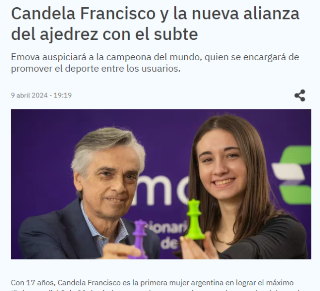 Nota de Marcelo Bonelli sobre Candela Francisco y Emova