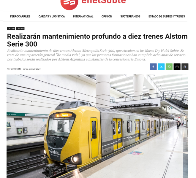 Nota de En el Subte del mantenimiento profundo de trenes