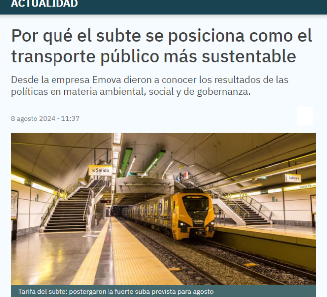 Nota de Marcelo Bonelli sobre el subte sustentable