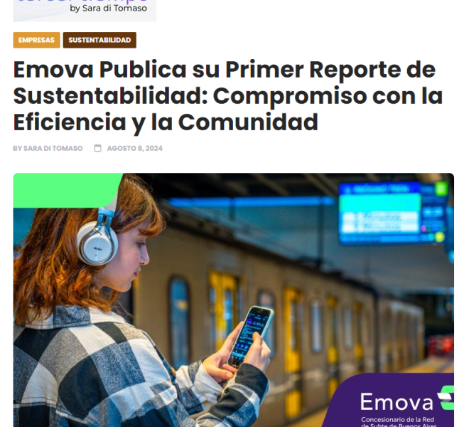 Nota de Tercer Tiempo sobre el reporte de sustentabilidad