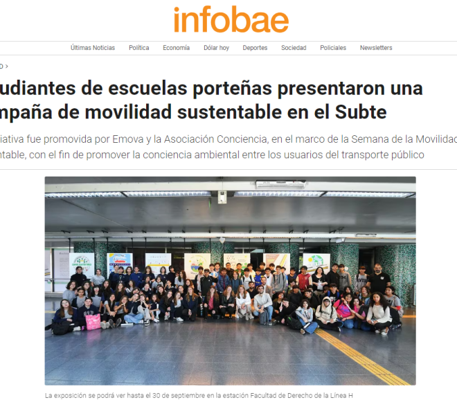 Nota de Infobae sobre la muestra de Movilidad Sustentable