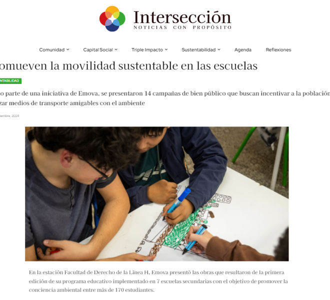 Nota de Intersección sobre la muestra de Movilidad Sustentable