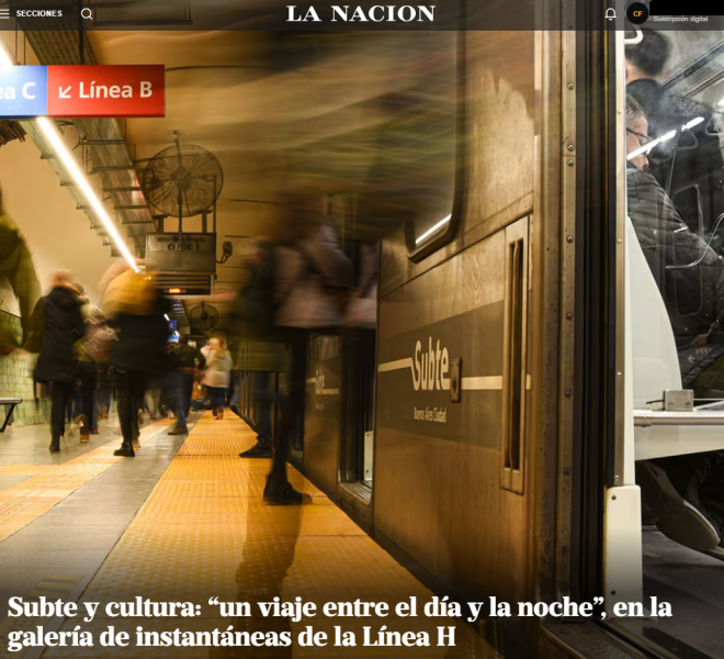 Nota de La Nación sobre la muestra fotográfica en el Subte