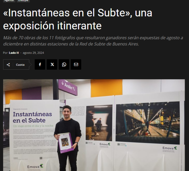 Nota de Lado H sobre la muestra fotográfica en el Subte