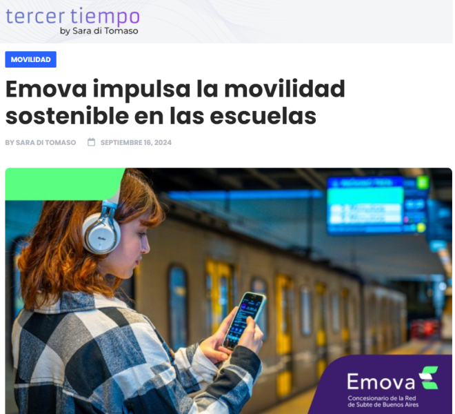 Nota de Tercer Tiempo sobre la movilidad sustentable