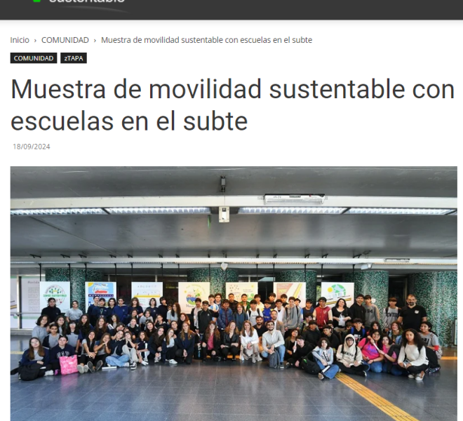 Nota de Visión Sustentable sobre la muestra de Movilidad Sustentable