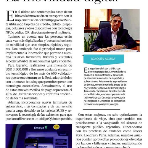 Nota de Joaquín Acuña en Innovación