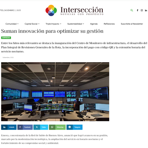 Nota de Intersección sobre los 4 años de Emova