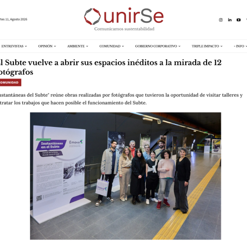 Nota de Unirse sobre la muestra fotográfica