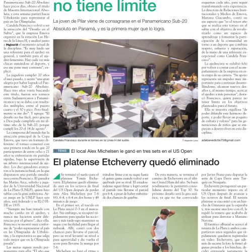 Nota de Página 12 sobre el torneo de ajedrez en el Subte
