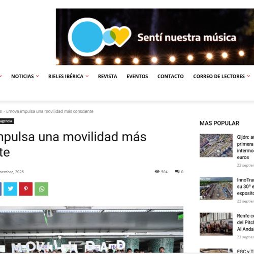 Nota de Rieles sobre la Muestra de Movilidad Sustentable