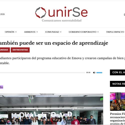 Nota de Unirse sobre la Muestra de Movilidad Sustentable